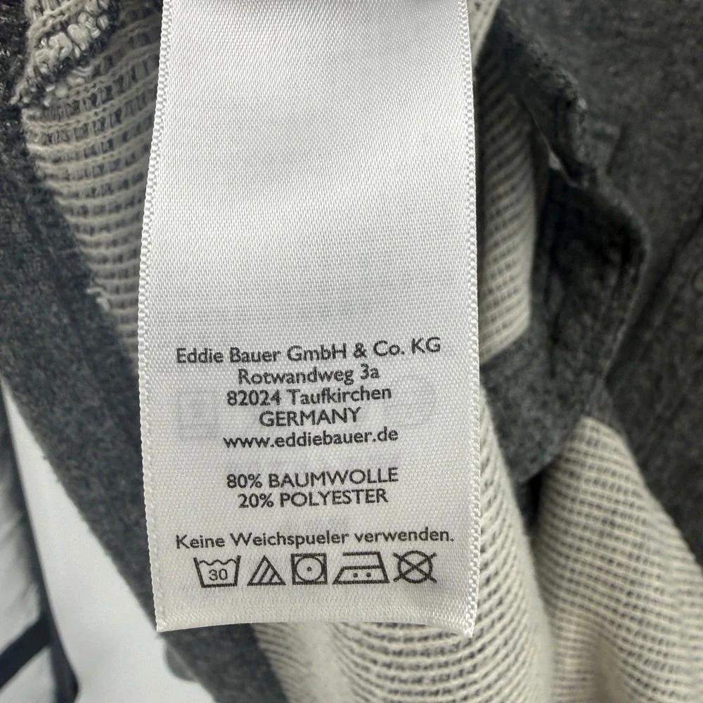 Eddie Bauer Mens TXL Gray Waffle Lined Button Up Shirt Jacket Shacket